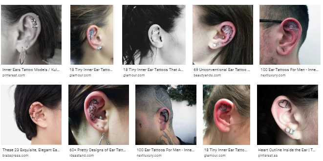 Tatuaje dentro de la oreja